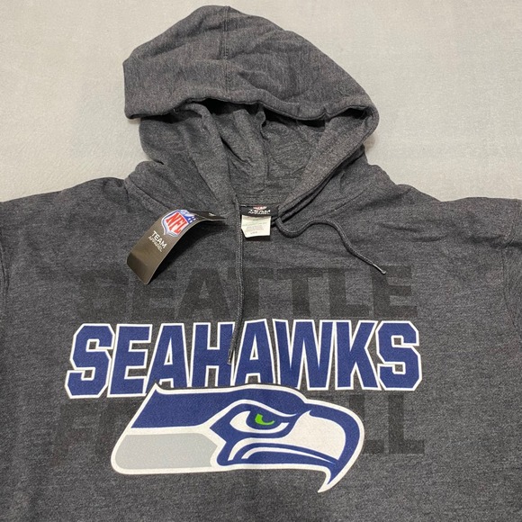 Seattle Seahawks Men's NFL Team Apparel Charcoal Gray Hoodie Mens L/G G - Picture 7 of 7